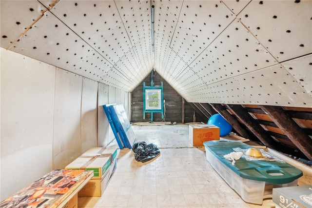 view of attic