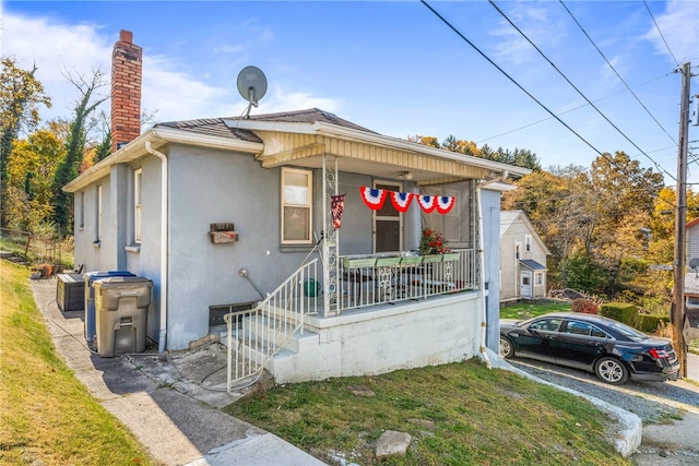 view of front of property with a porch