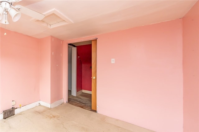 spare room with concrete flooring