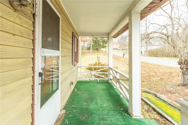 view of patio / terrace with a porch