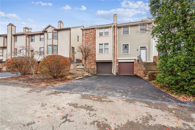 view of property with a garage