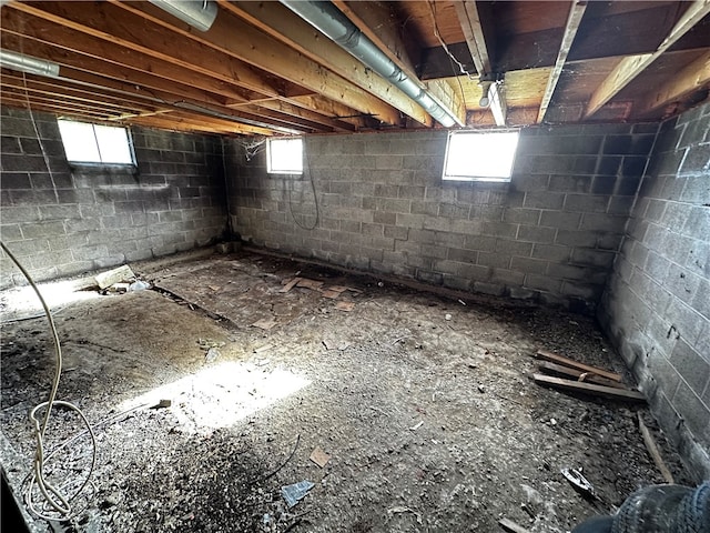 view of basement