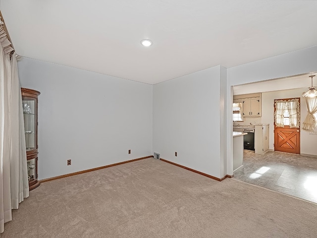 view of carpeted empty room