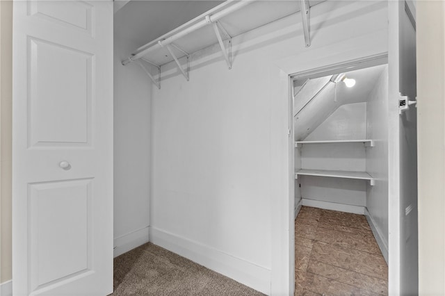 view of walk in closet