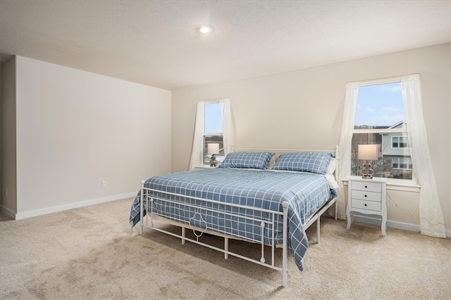 bedroom with carpet floors