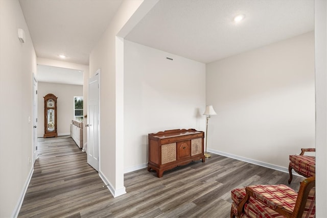 interior space featuring dark hardwood / wood-style flooring