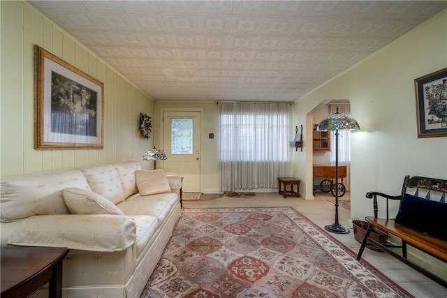 view of carpeted living room