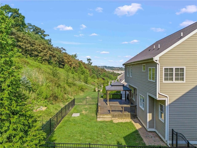 view of yard featuring a gazebo