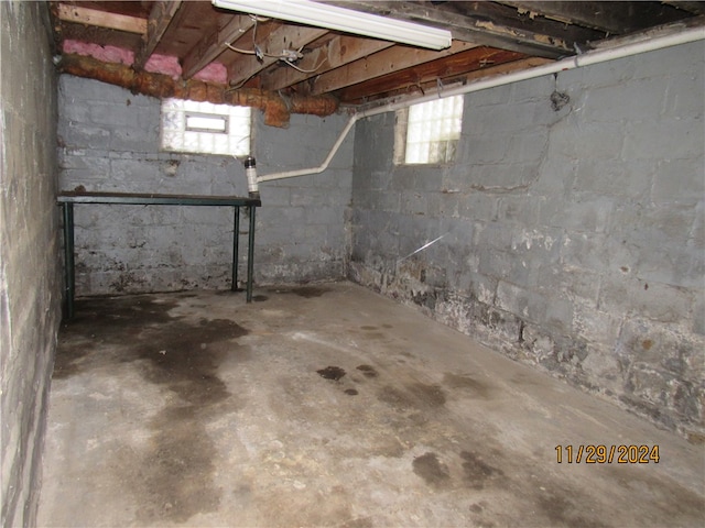 view of basement