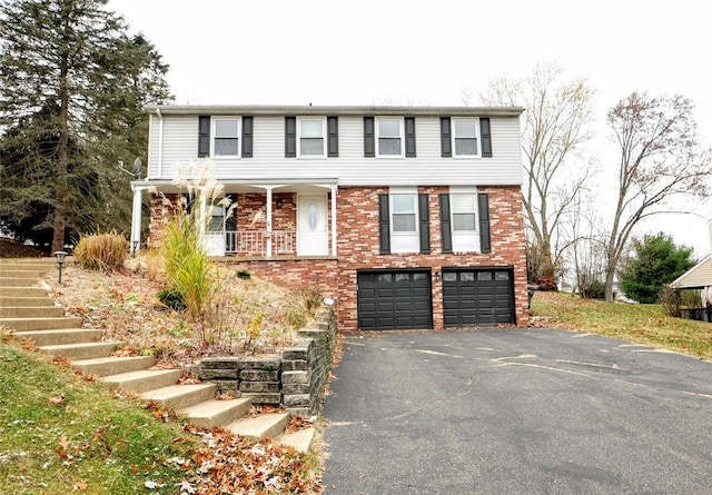 view of front facade with a garage