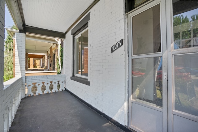 exterior space featuring covered porch