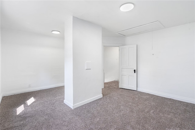 basement featuring carpet flooring