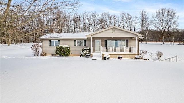 3240 E Lake Rd, Shenango, PA 16134 - ranch-style home featuring covered porch