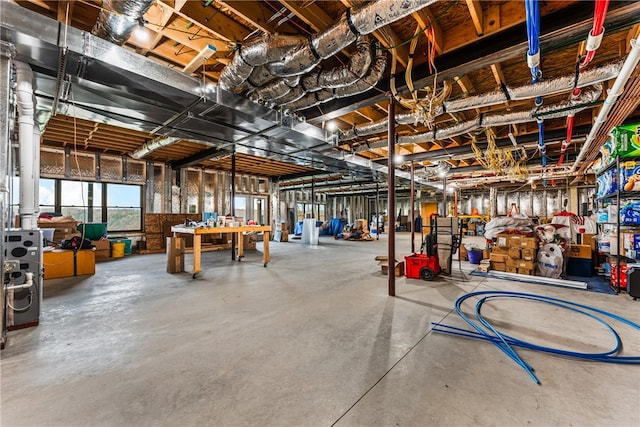 interior space featuring concrete flooring