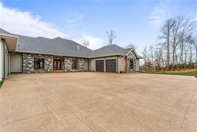 view of home's exterior with a garage