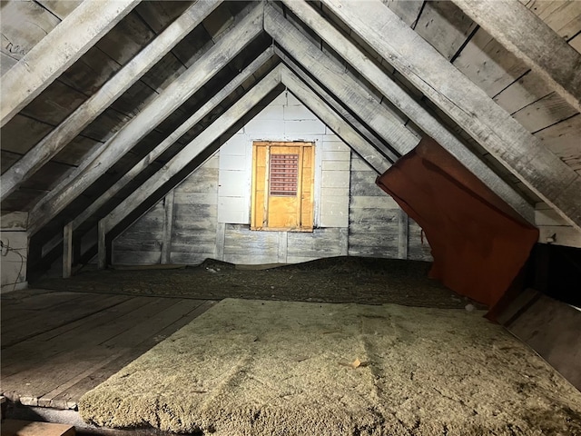 view of attic