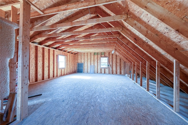 view of attic