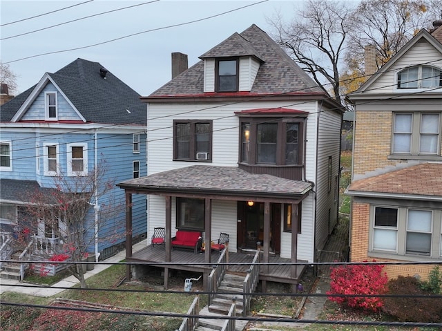 view of front facade featuring a porch