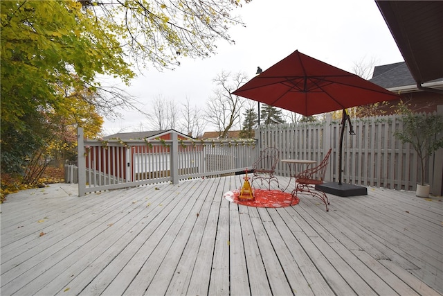 view of wooden terrace