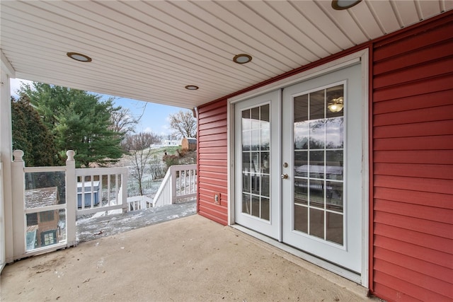 view of patio with french doors