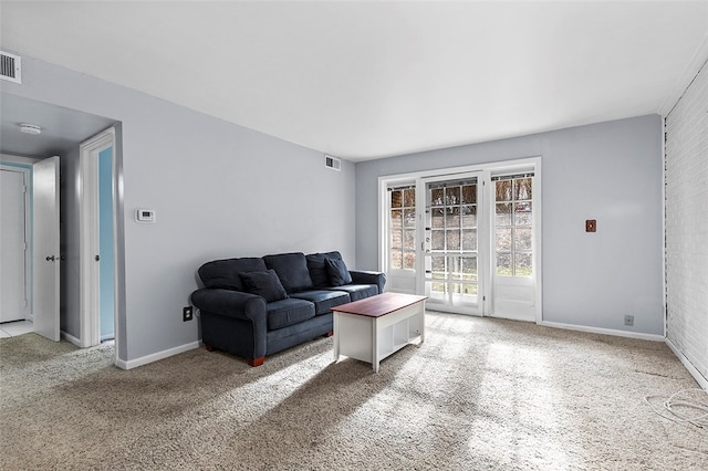 view of carpeted living room