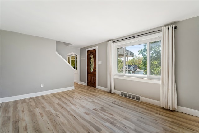 foyer featuring light hardwood / wood-style flooring