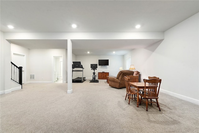 view of carpeted living room