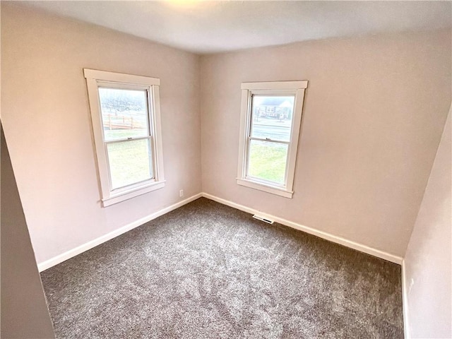 view of carpeted spare room