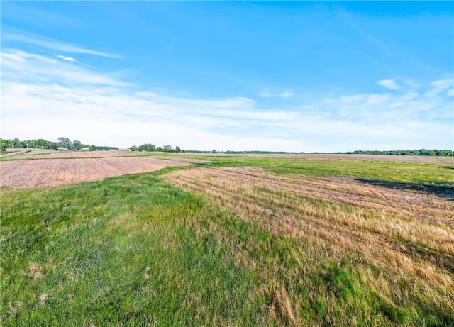 view of yard with a rural view