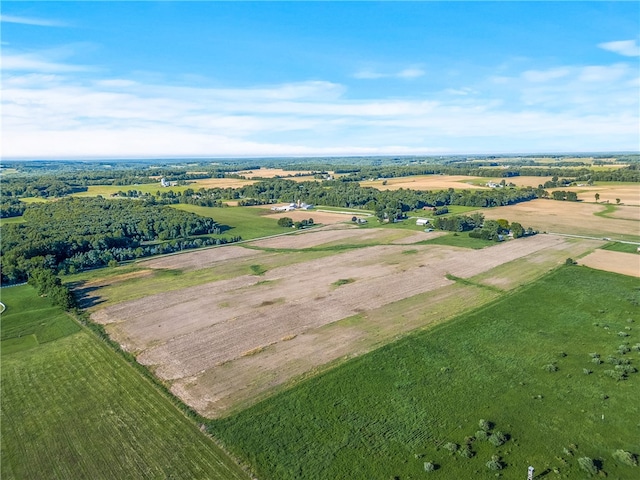 drone / aerial view featuring a rural view