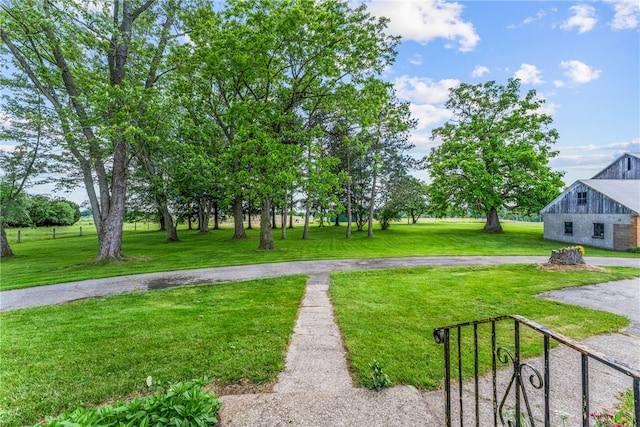 surrounding community featuring a lawn