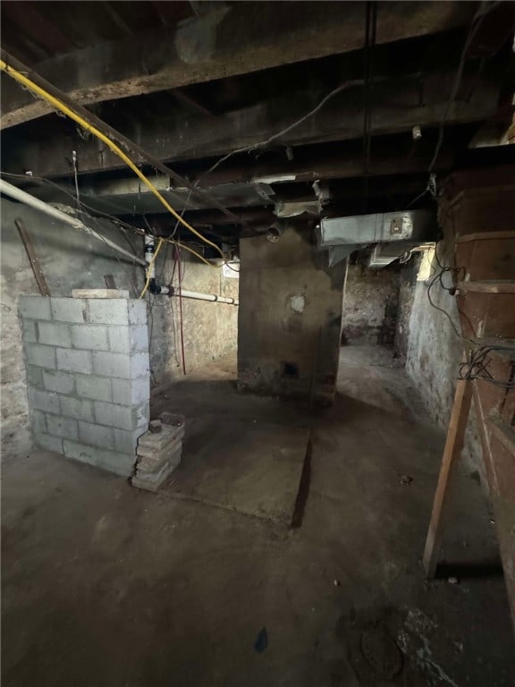 view of basement