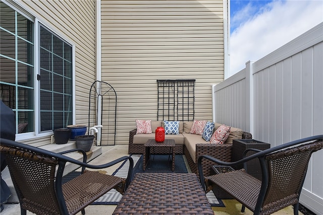 view of patio with outdoor lounge area