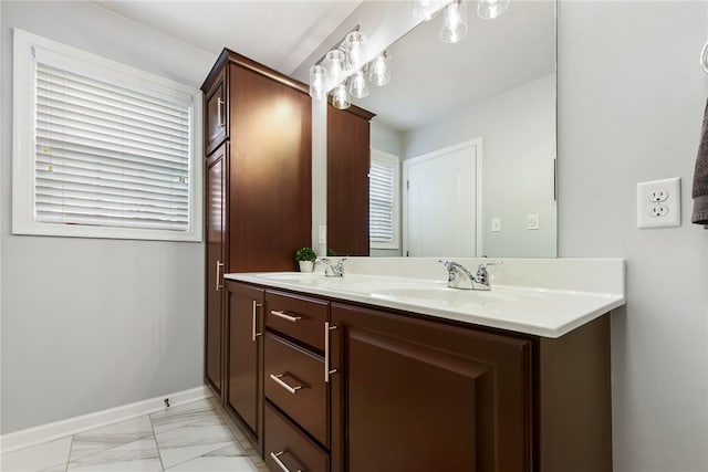 bathroom featuring vanity