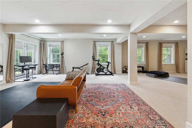 view of carpeted living room