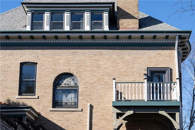 exterior space with a balcony