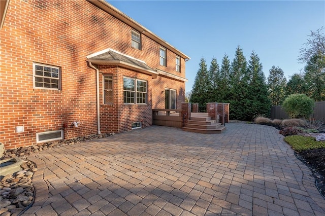 view of patio with a deck