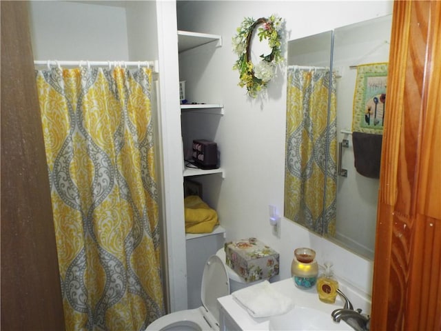 bathroom with toilet and sink