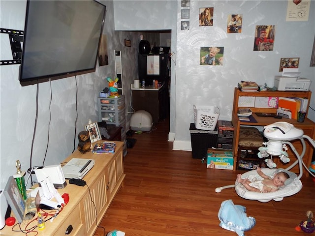 interior space featuring wood-type flooring