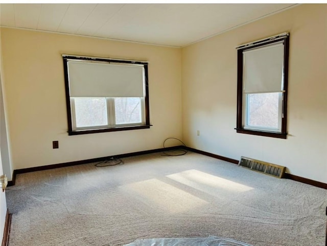 carpeted spare room with plenty of natural light