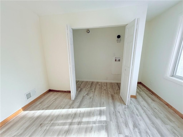 interior space with hardwood / wood-style floors