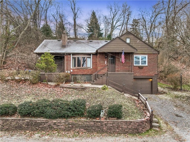 view of front of house featuring a garage