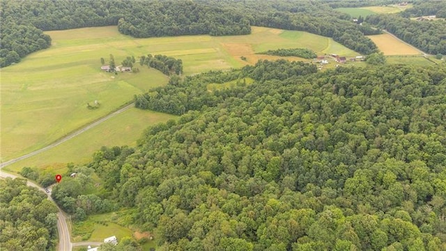 bird's eye view with a rural view