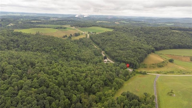 bird's eye view featuring a rural view