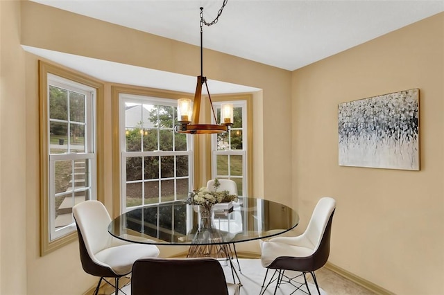 view of dining area