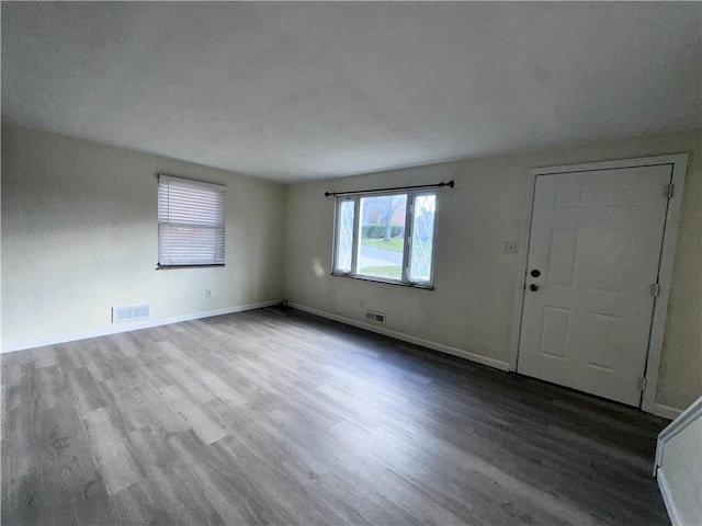 interior space featuring wood-type flooring