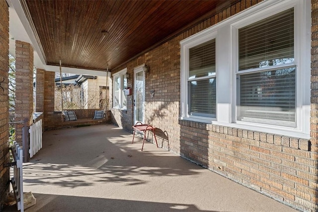 view of patio with a porch