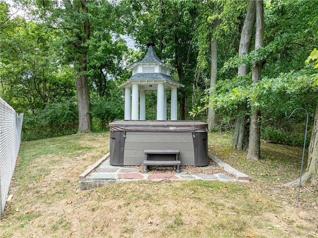 705 E Beau St E, Washington Boro, PA 15301 - view of grassy yard featuring a hot tub