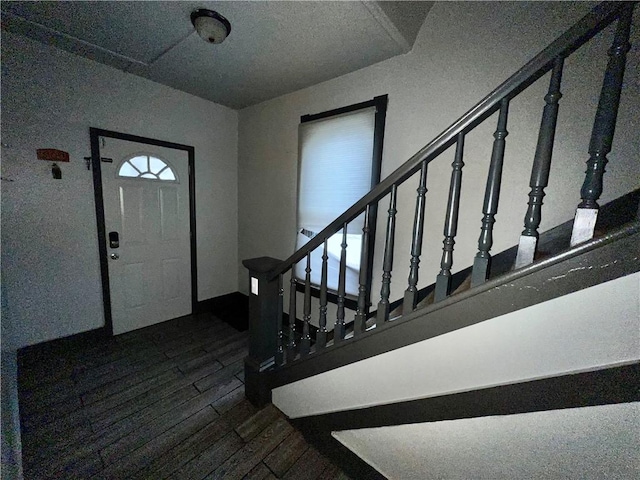 entryway featuring dark hardwood / wood-style floors