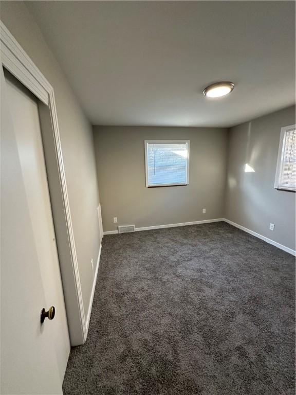 view of carpeted spare room